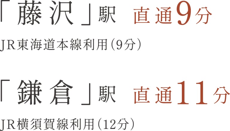 「藤沢」駅直通9分
