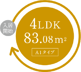 4LDK 83.08m&sup2; A1タイプ
