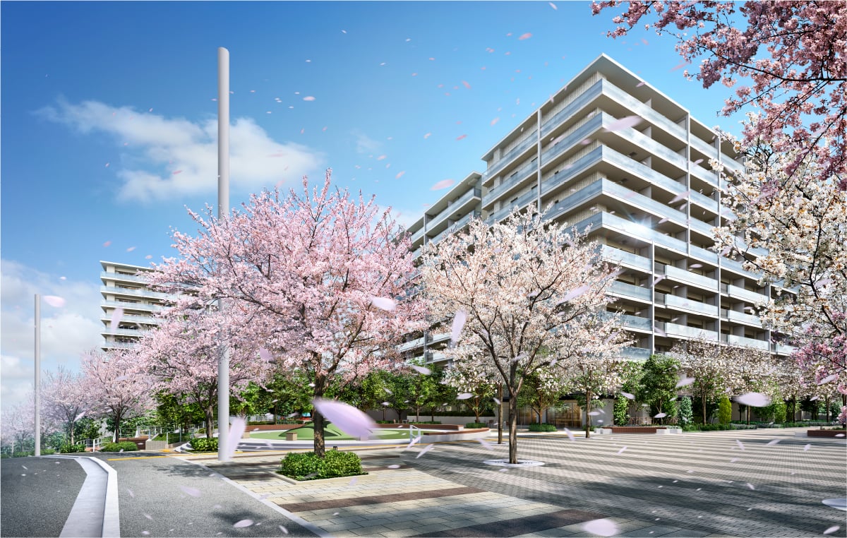 ［サクラプロムナード完成予想CG］