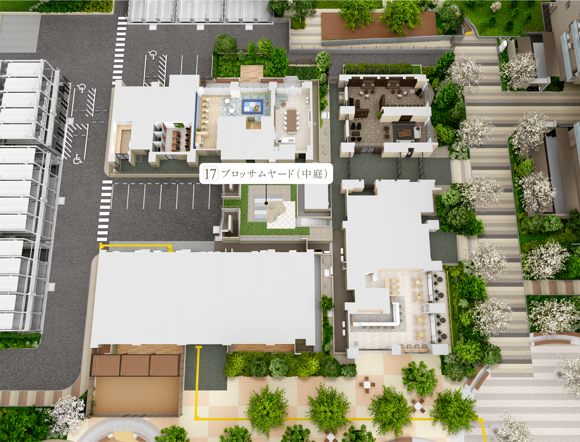 ［ブロッサムグランデ（B棟）1階完成予想CG］